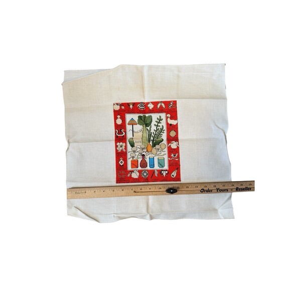 What’s Cooking Asian Food Kitchen Sampler Finished Cross Stitch 18x17 - Picture 3 of 4